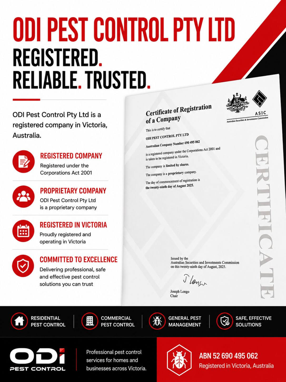 ODi Pest Control Pty Ltd Business Registration